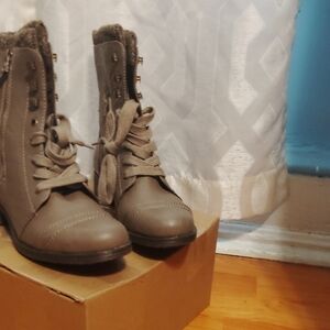 Limelight Taupe Combat Boots